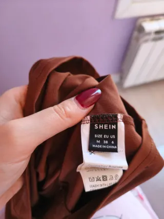 Top Shein Cruzado Marrón Talla M