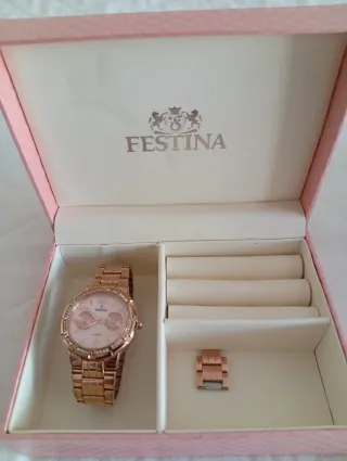 Reloj Festina Mujer Dorado y Rosa
