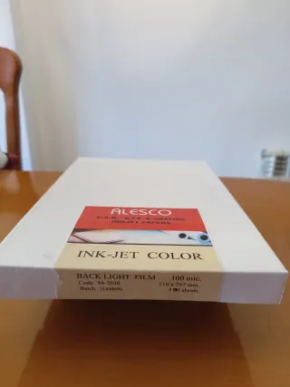 BACK LIGHT FILM INKJET A4  100HOJAS -100mic-