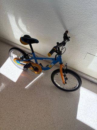 Bicicleta infantil B-PRO 16 azul y naranja