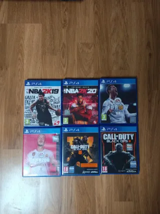 Lote 6 Juegos PS4: NBA 2K19, 2K20, FIFA 20, COD