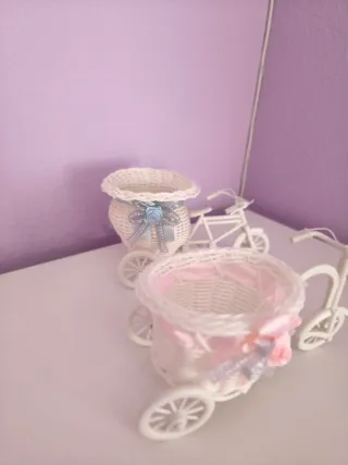 Lote 2 Bicicletas Decorativas Mimbre