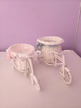 Lote 2 Bicicletas Decorativas Mimbre
