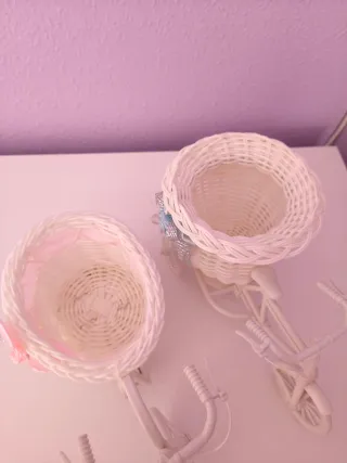 Lote 2 Bicicletas Decorativas Mimbre