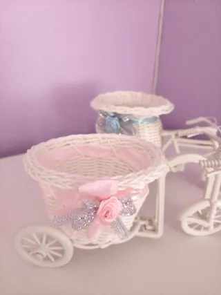 Lote 2 Bicicletas Decorativas Mimbre