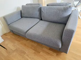 Sofá Cama 2 Plazas Gris Tela