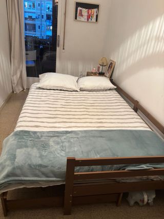 Cama extensible 90-180 cm madera