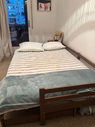 Cama extensible 90-180 cm madera