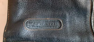 Maletín de cuero marrón con bandolera antiguo