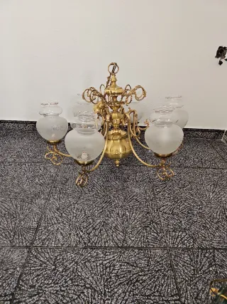 Lámpara de techo vintage dorada