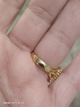 Anillo Bañado en Oro con Circonitas