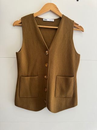 Chaleco Zara Marrón t . m