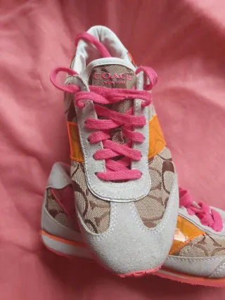 Deportivas Coach Mujer Beige y Rosa