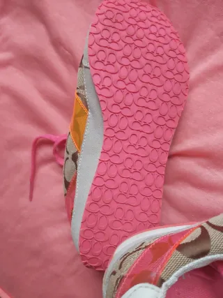 Deportivas Coach Mujer Beige y Rosa