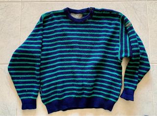 Jersey vintage Privata rayas azul y verde