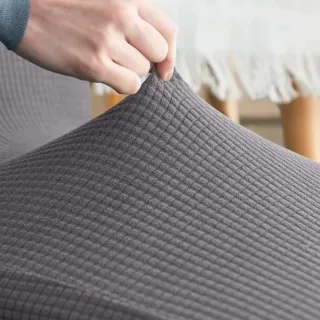 4 Fundas Silla Respaldo Alto Gris XL