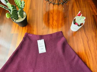 Falda Zara Morada Talla S