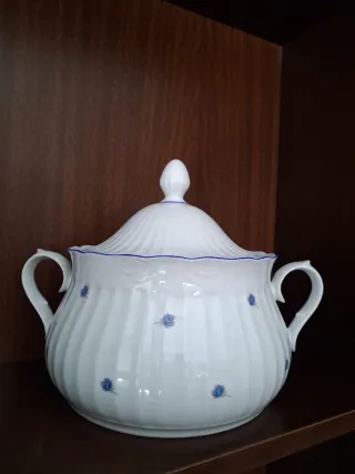 Sopera Santa Clara Porcelana Flores Azules