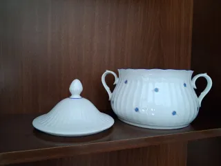 Sopera Santa Clara Porcelana Flores Azules