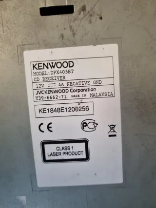 Radio CD 2DIN KENWOOD DPX405BT Bluetooth