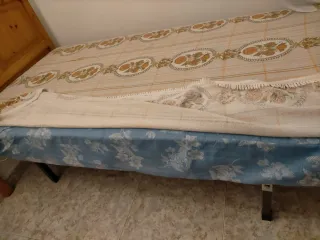 2 Camas 90cm con Colchón y Cabecero Madera