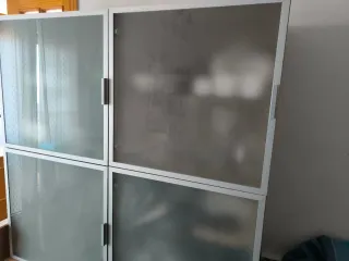 Mueble salón  color roble vitrina