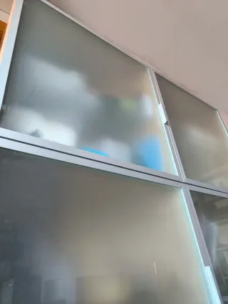 Mueble salón  color roble vitrina