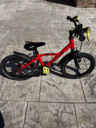 Bicicleta niño infantil aluminio 16 roja