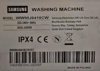 Lavadora Samsung EcoBubble 9kg WW90J6410CW