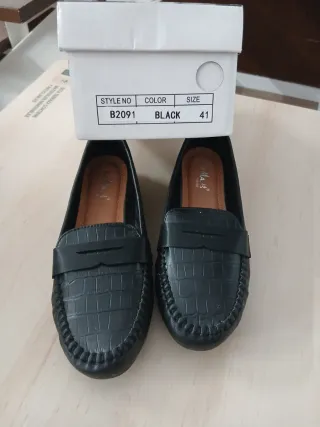 Mocasines FAMA negros talla 41