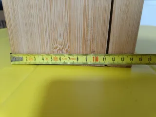 Mueble baño en madera natural con espejo