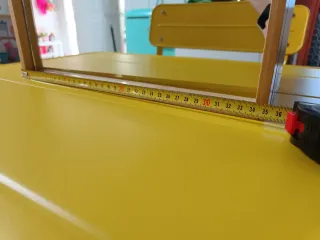 Mueble baño en madera natural con espejo