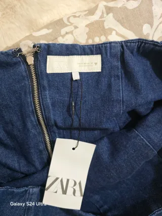 Vestido Zara azul sin tirantes