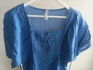 Vestido azul estilo Boho