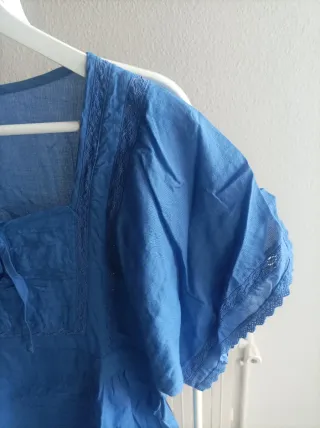 Vestido azul estilo Boho