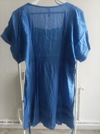 Vestido azul estilo Boho