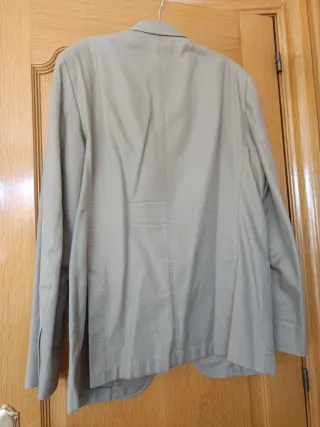 Americana de verano cruda beige de caballero