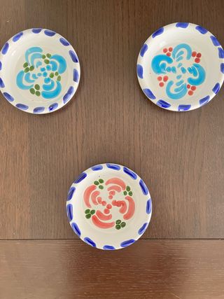 3 Platos Decorativos Cerámica
