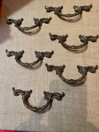 Tiradores antiguos de metal (Set de 6)