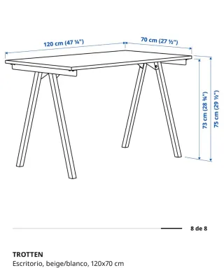 Escritorio Ikea Trotten + Silla