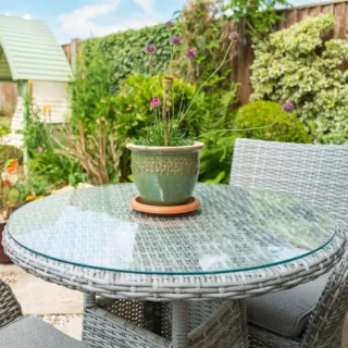 Cristal de mesa redonda 80cm