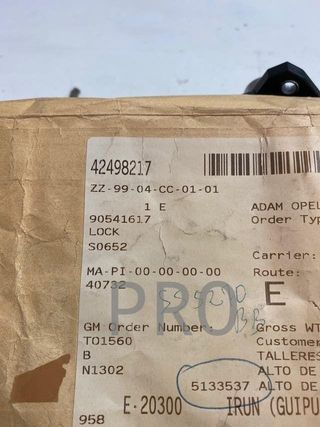 Cerradura portón Opel corsa b nuevo