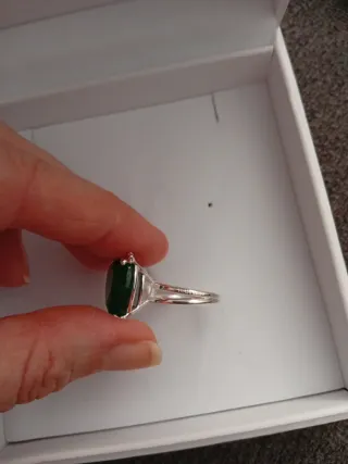 Anillo Tous Plata Corazón Verde