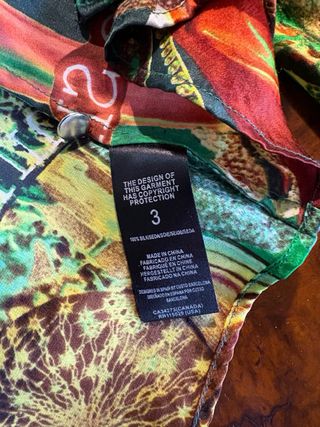 Blusa Custo Premium Seda Natural Multicolor