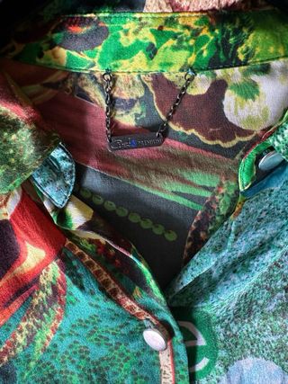 Blusa Custo Premium Seda Natural Multicolor