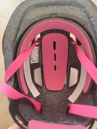 Casco B-TWIN rosa 53-56 cm