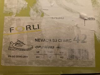 Zapatos de Seguridad Forli Nevada Talla 42