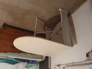 Mesa plegable auxiliar cocina beige