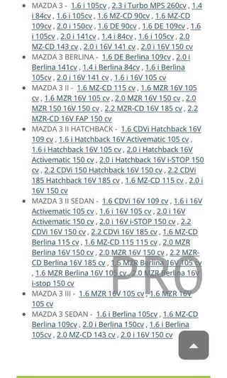 Amortiguador di mazda 3