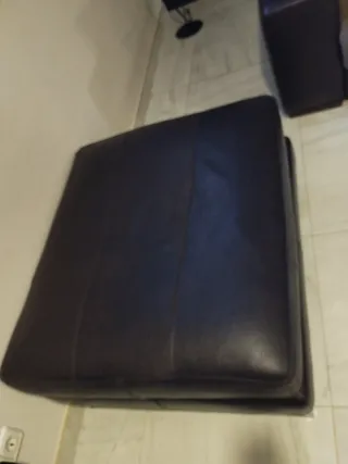 Puf otomana cuero  marrón